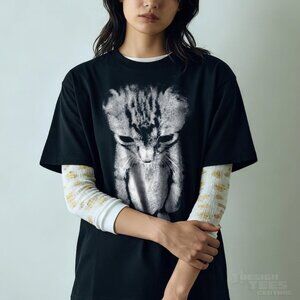 Sad Standing Cat T-Shirt | Viral Kitten Meme Graphic